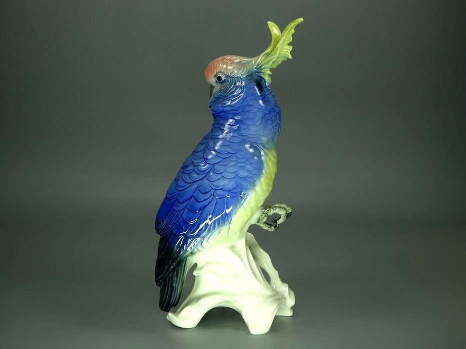 Antique Porcelain Cockatoo Bird Figurine Original KARL ENS Germany 20th Art Statue Dec #Rr248