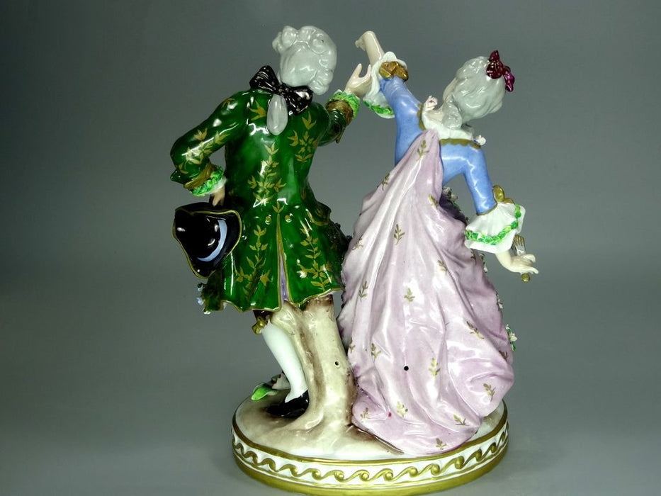 Antique Viennese Waltz Porcelain Figurine Original Sitzendorf Germany 20th Art Statue Dec #Rr247