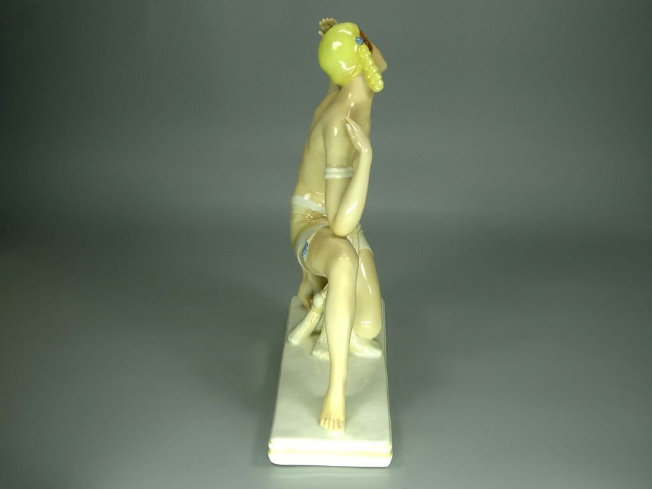 Antique Nefertiti Lady Porcelain Figurine Original KARL ENS Germany 20th Art Statue Dec #Rr224
