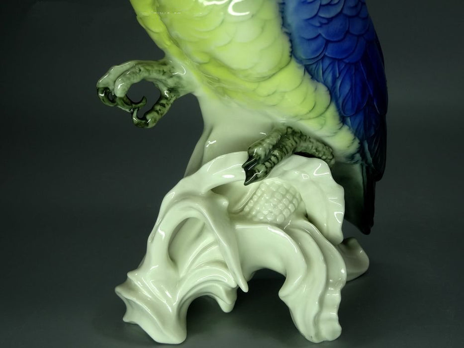 Antique Porcelain Cockatoo Bird Figurine Original KARL ENS Germany 20th Art Statue Dec #Rr248