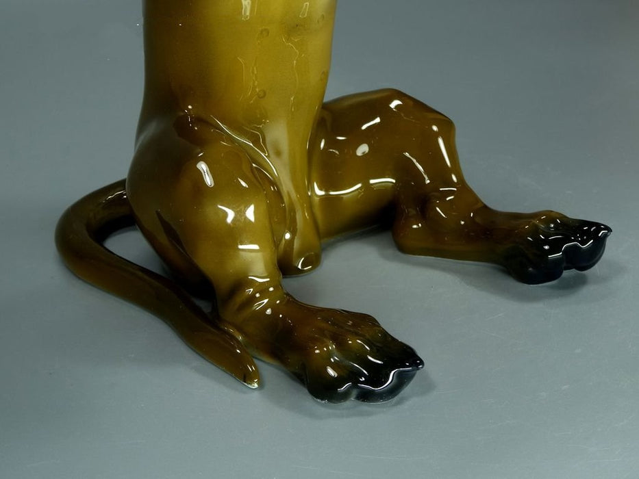 Vintage Porcelain Brown Dog Figurine Original Rosenthal Germany 20th Art Statue Dec #Rr253