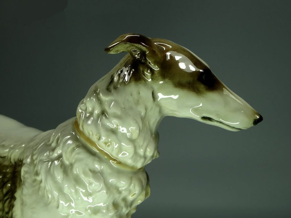 Antique Porcelain Greyhound Dog Figurine Original Hutschenreuther Germany 20th Art Statue Dec #Rr257