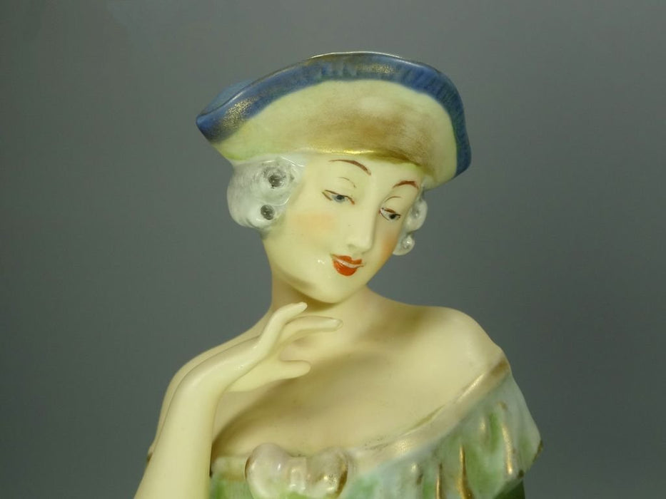 Antique Porcelain Compliment Figurine Original Royal Dux 20th Art Statue Dec #Rr279