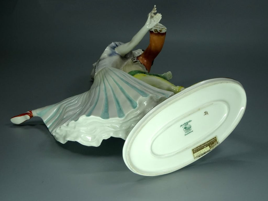 Antique Tango Dancers Porcelain Figurine Original Hutschenreuthe Germany 20th Art Statue Dec #Rr234