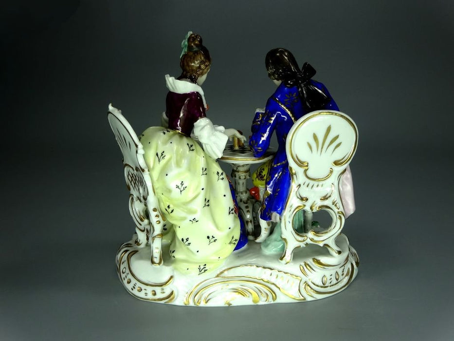 Antique Chess Game Porcelain Figurine Original Samson Germany 20th Art Statue Dec #Rr242