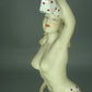 Vintage Beach Lady Porcelain Figurine Original Wallendorf 20h Art Sculpture Dec #Ru921