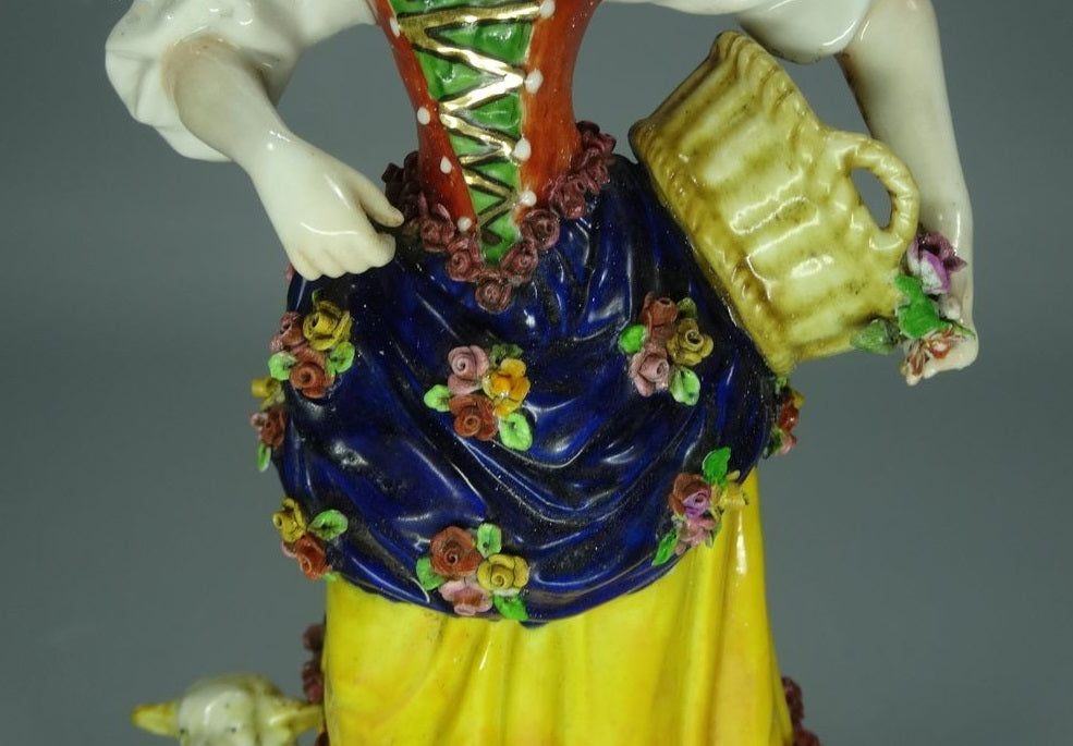 Antique Thuringia Porcelain Figurine Original Muller & Co 19th Art Sculpture Decor #Ru802