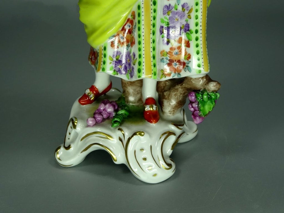 Vintage Grape Harvest Porcelain Figurine Original Kammer Germany 20th Art Sculpture Dec #Ru996