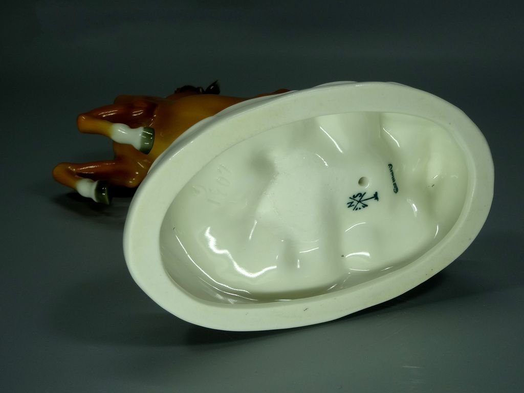 Antique Naughty Horse Porcelain Figurine Original KARL ENS 20th Art Sculpture Dec #Ru959