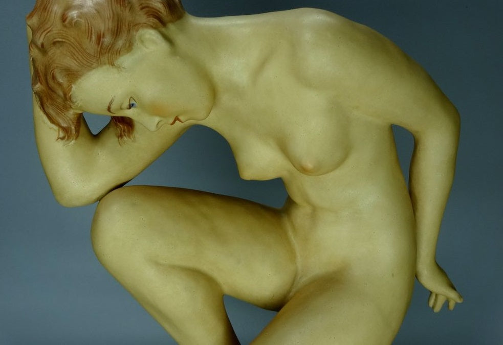 Vintage Nude Youth Lady Porcelain Figurine Original Royal Dux Art Statue Decor #Ru617