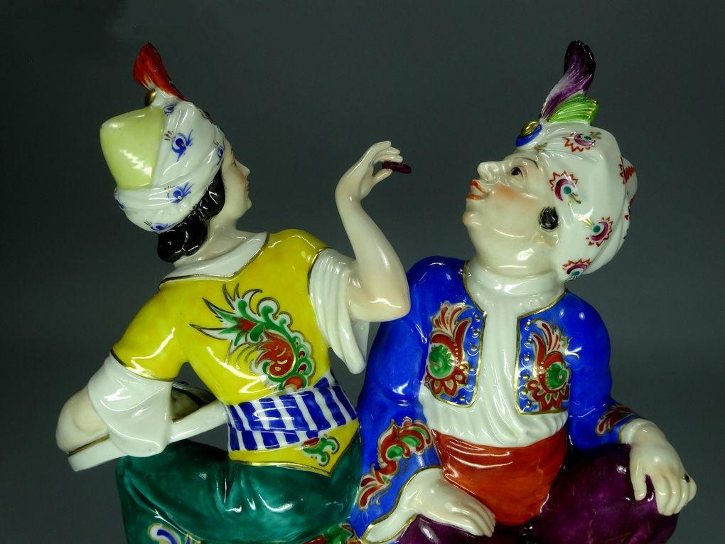 Antique Oriental Sweets Porcelain Figurine Original Schwarzburger Art Sculpture #Ru737