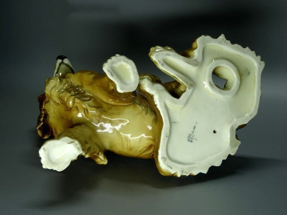 Antique Dachshund Doge Porcelain Figurine Karl Ens Germany 1920 Sculpture Decor #Ru61
