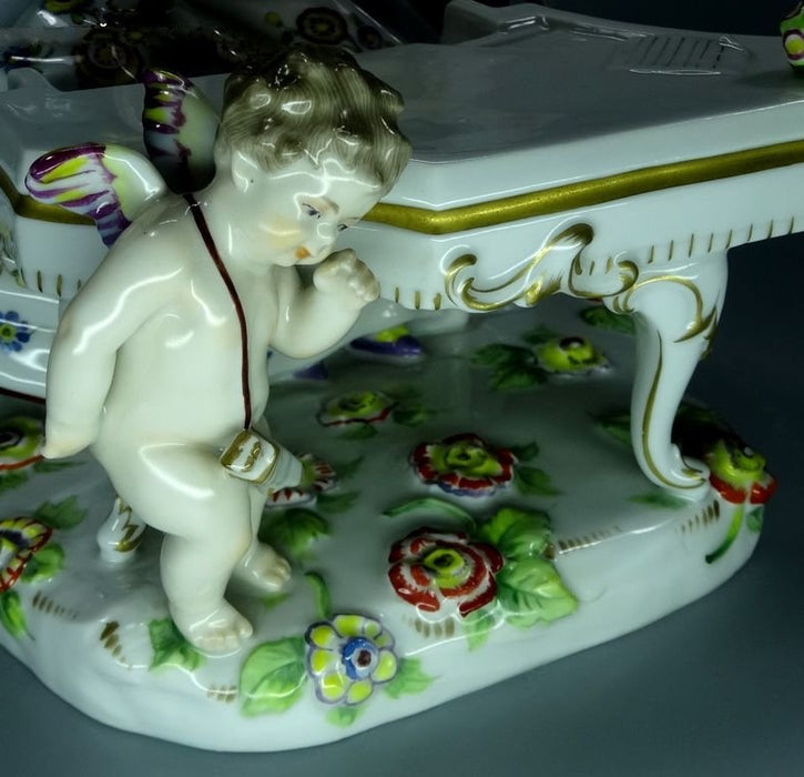Antique Music Rehearsal Porcelain Figurine Original Volkstedt 20th Art Sculpture Dec #Ru948