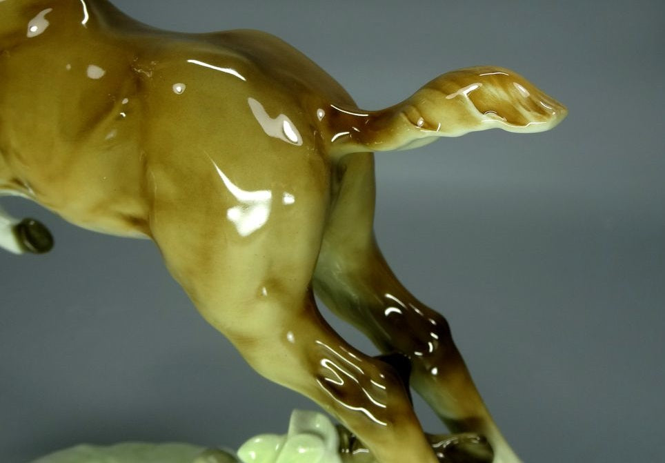 Vintage Brown Optimist Horse Original Hutschenreuther Porcelain Figurine Statue #Ru569