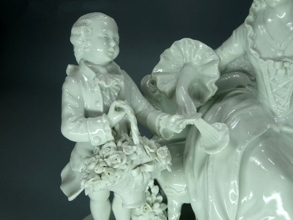 Vintage Flower Seller Porcelain Figurine Original Kister Alsbach 20th Art Sculpture Dec #Ru876