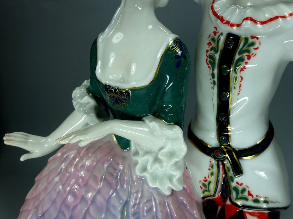 Antique Merry Pierrot Porcelain Figurine Original KARL ENS Art Sculpture Decor #Ru753