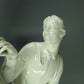 Antique Tailor White Porcelain Figurine Original Schwarzburger Art Statue Decor #Ru638