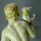 Antique Nude Nymph Lady & Parrot Porcelain Figurine Karl Ens Art Sculpture Decor #Ru156