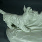 Antique Nude Lady & Dog Porcelain Figurine Original Behschezer Art Sculpture Decor #Ru862