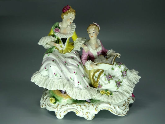 Vintage Lady Singers Porcelain Figurine Original Kammer 20th Art Sculpture Dec #Ru915
