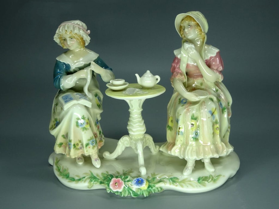 Antique Tea Drinking Porcelain Figurine Original KARL ENS Art Sculpture Decor #Ru833