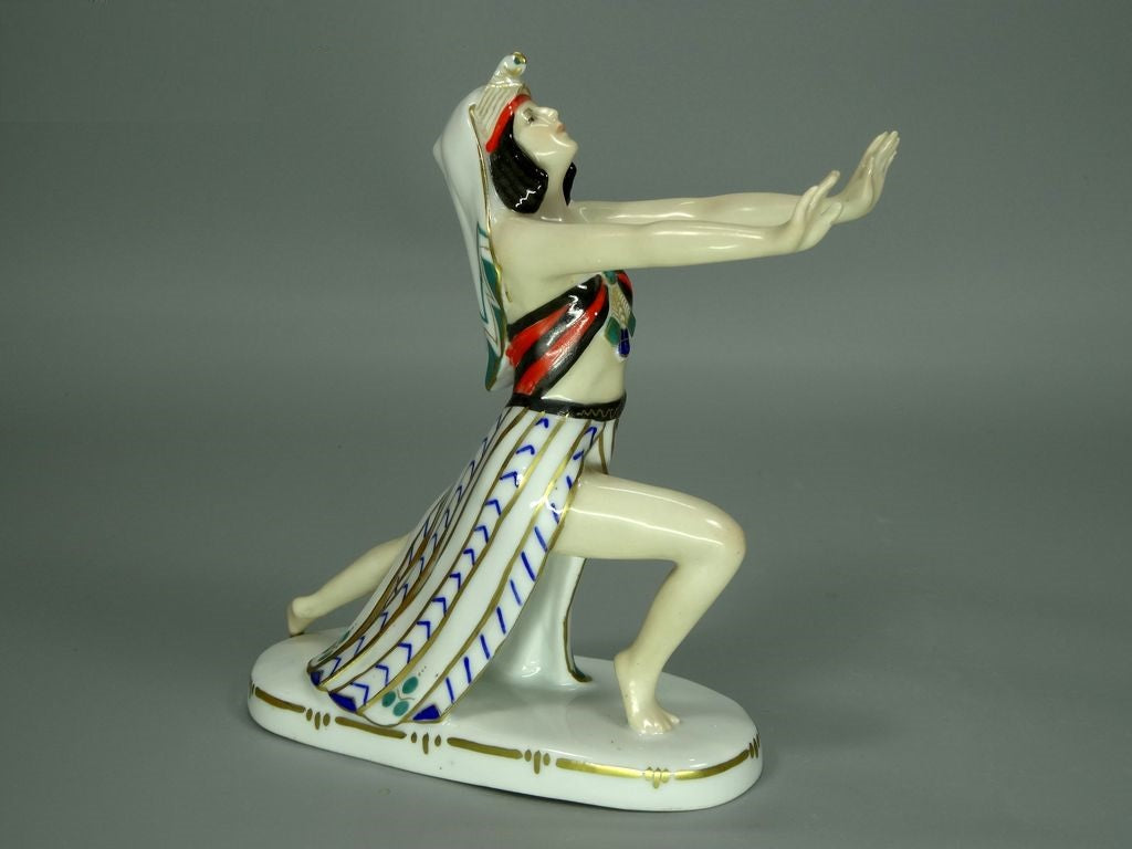 Antique Nefertiti Lady Porcelain Figurine Original Karl Ens Art Sculpture Decor #Ru322