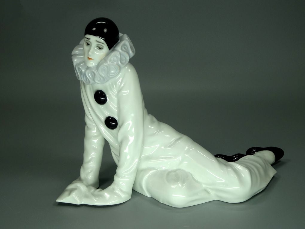 Antique Pierrot Man Porcelain Figurine Original Rosenthal Art Sculpture Decor #Ru729