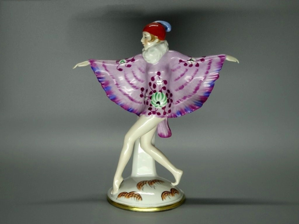 Antique Festival Costume Lady Original Katzhutte Porcelain Figure Art Sculpture #Ru476