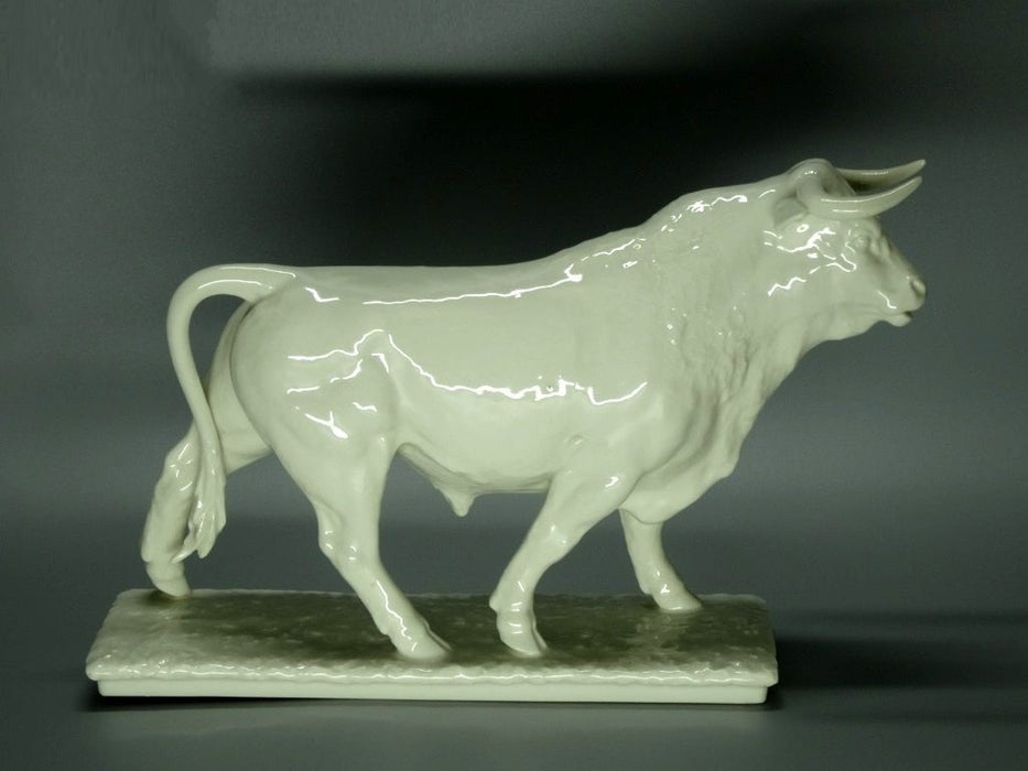 Antique White Bull Original Hutschenreuthe 20th Porcelain Figurine Art Sculpture #Ru272