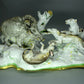Antique Boar Hunting Porcelain Figurine Original KARL ENS (KVE) 19th Art Sculpture Dec #Ru869
