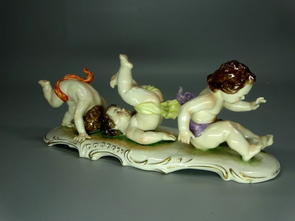 Vintage Original KAMMER Children's Pranks Porcelain Figurine Statue Art Decor #Ru578