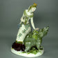 Antique Princess & Bear Porcelain Figurine Original KARL ENS Art Sculpture Decor #Ru743