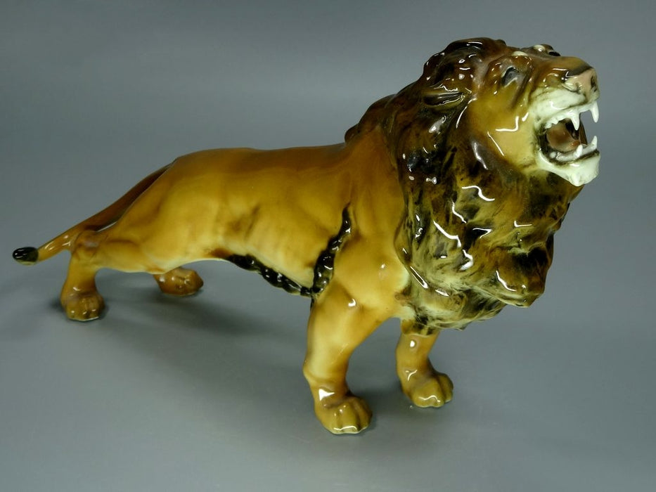 Antique Lion Porcelain Figurine Original Hutschenreuther Art Sculpture Decor #Ru853