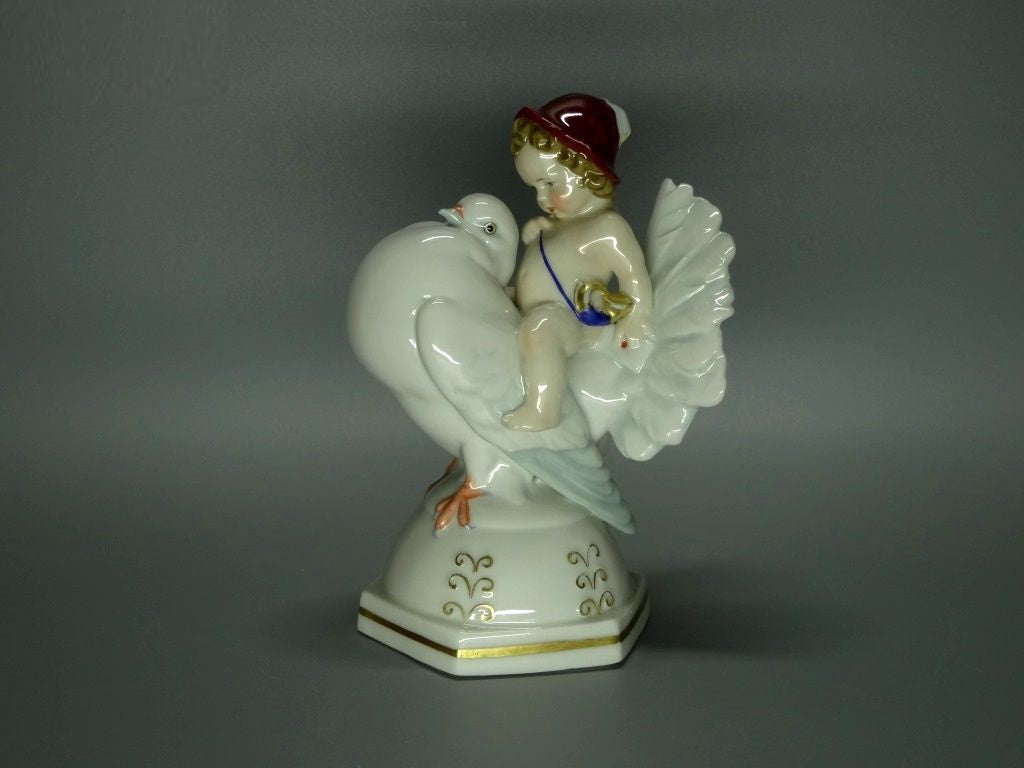 Antique Pigeon Mail Original Katzhutte Porcelain Figure Art Sculpture Decor Gift #Ru440