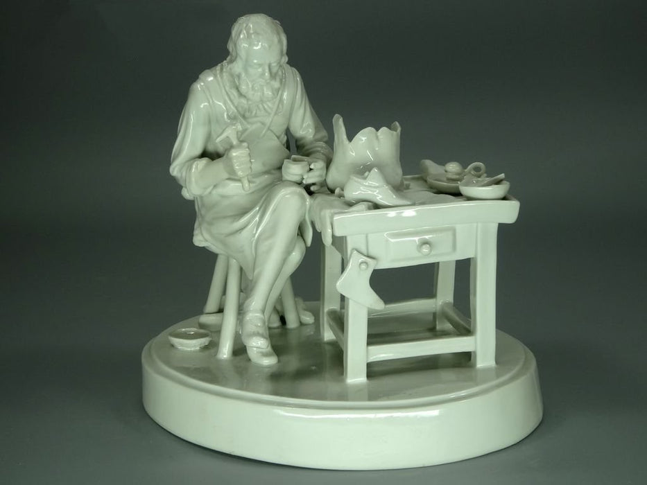 Antique Shoemaker Rare Porcelain Figurine Original Nuremberg 20th Art Sculpture Dec #Ru954