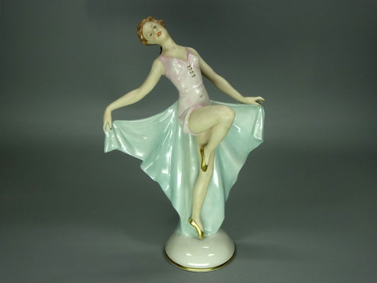 Vintage Cabaret Dancer Porcelain Figure Original Alka Kunst Art Sculpture Decor #Ru373