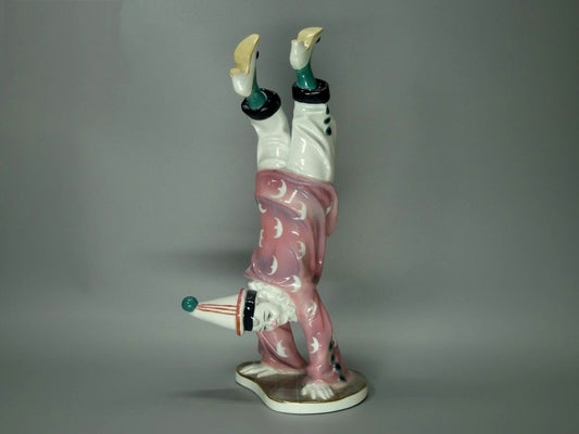 Vintage Cheerful Clown Porcelain Figurine Original Karl Ens Art Sculpture Decor #Ru251