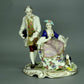 Antique Romance Visit Original Nymphenburg 19th Porcelain Figure Art Statue Deco #Ru616