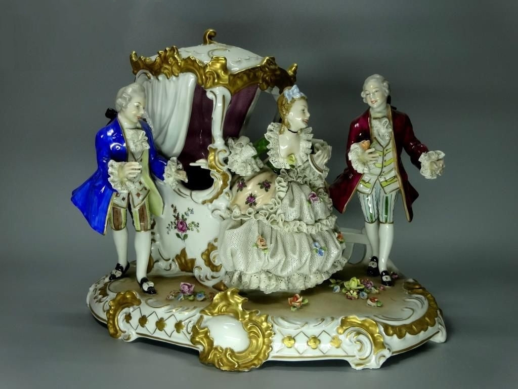 Vintage Love Note Porcelain Figurine Original Unterweissbach Art Sculpture Decor #Ru206