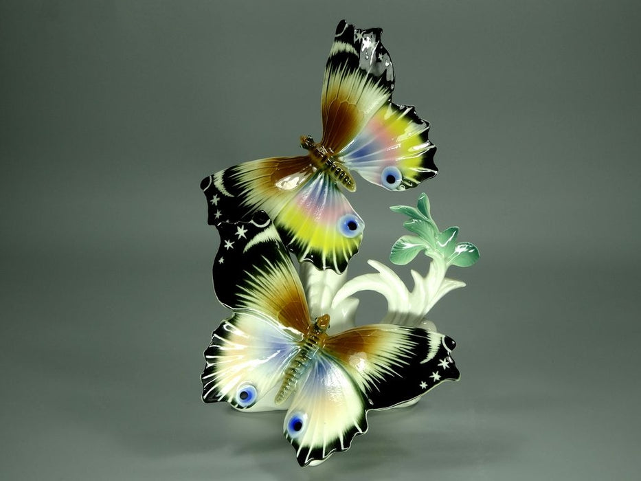 Antique Peacock Butterfly Porcelain Figurine Original KARL ENS Art Sculpture Decor #Ru834