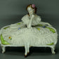 Vintage Porcelain Lacy Dreamer Lady Figurine Volkstedt Germany Art Decor Scupture #Ii