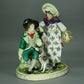 Antique Villagers Couples Porcelain Figurine Original Ludwigsburg 18th Art Sculpture Decor #Ru790