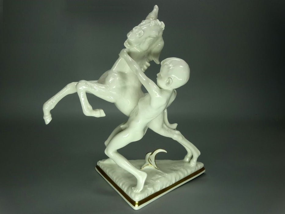 Antique White Rebellious Original Hutschenreuther Porcelain Figurine Art Statue #Ru604
