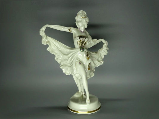 Antique Lady Dancer Porcelain Figurine Original Hutschenreuther Art Sculpture #Ru313