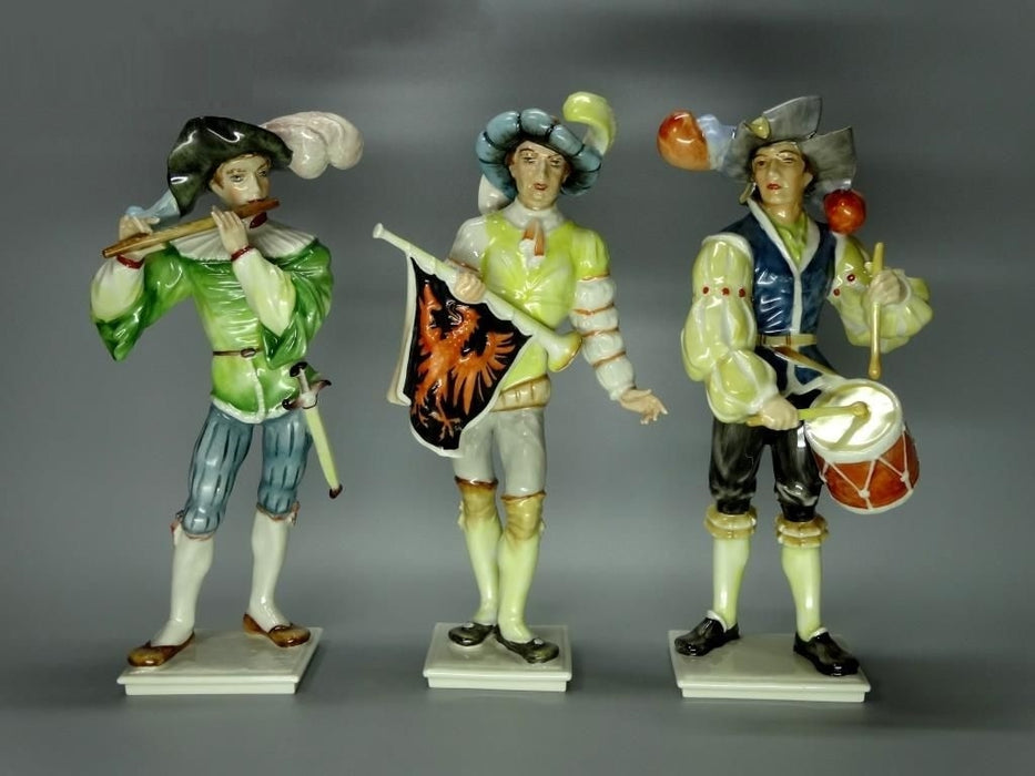 Vintage Heralds Music Men Porcelain Figurine Original Hutschenreuther Sculpture #Ru228