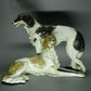 Antique Greyhounds Dogs Porcelain Figure Schaubach Kunst Germany Art Decor #Ru64