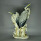 Antique Gray Herons Porcelain Figurine Original KARL ENS Germany 20th Art Sculpture Dec #Ru982