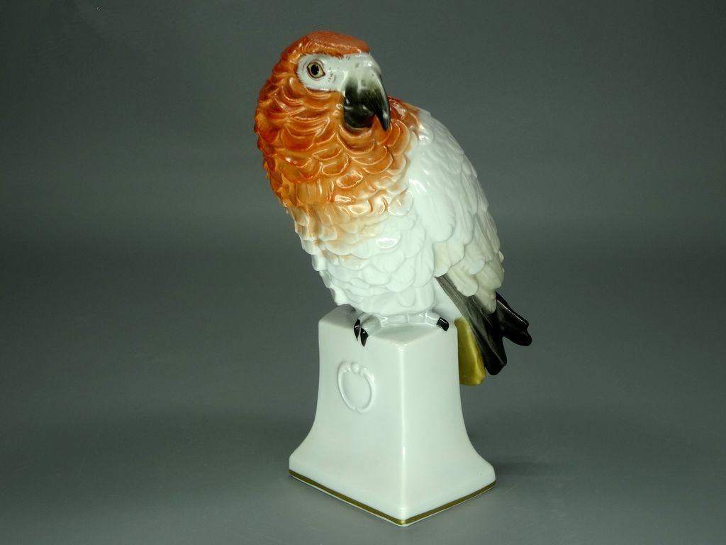 Antique Orange Cockatoo Porcelain Figurine Original Rosenthal 20h Art Sculpture Dec #Ru925