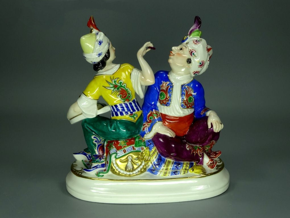 Antique Oriental Sweets Porcelain Figurine Original Schwarzburger Art Sculpture #Ru737