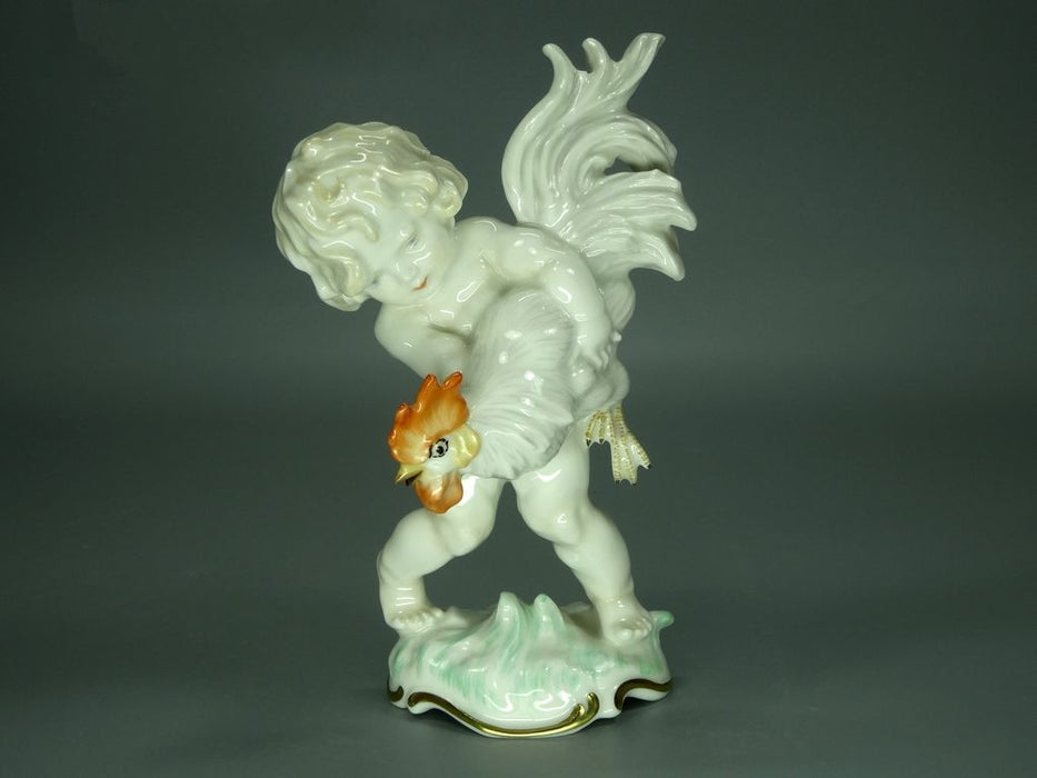Antique Alarm Clock Porcelain Figurine Original Hutschenreuther Art Sculpture Decor #Ru774